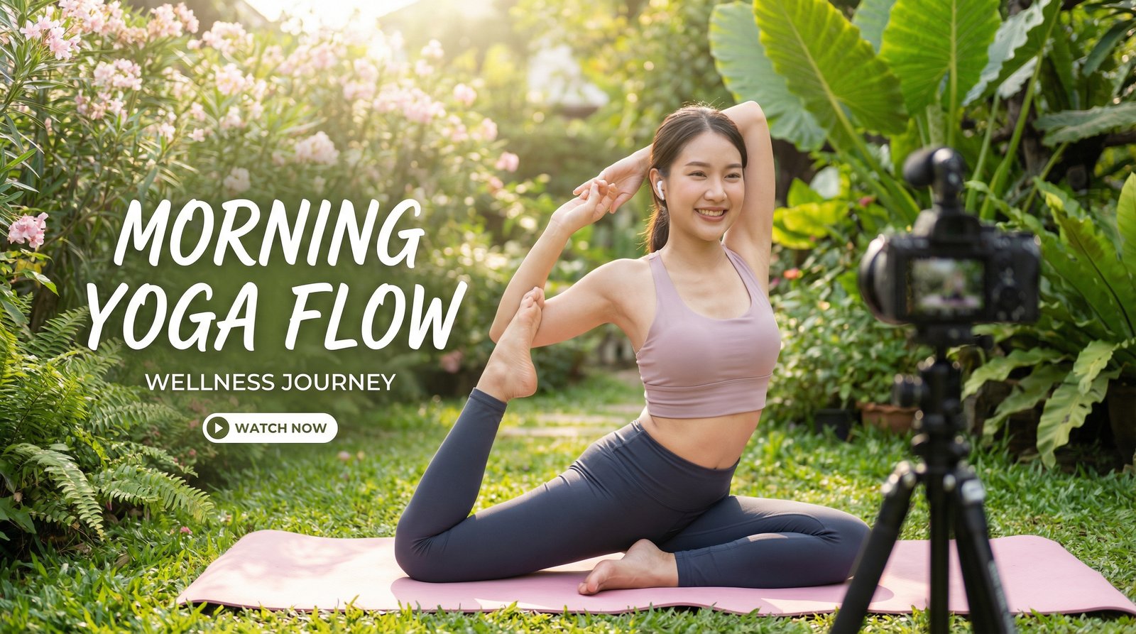 黑料瑜伽晨练健身视频